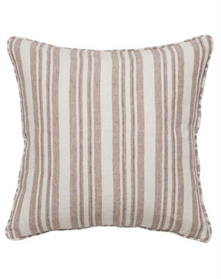 Lilly Stripe Linen Pude - Magnolia - 50 x 50 Cm