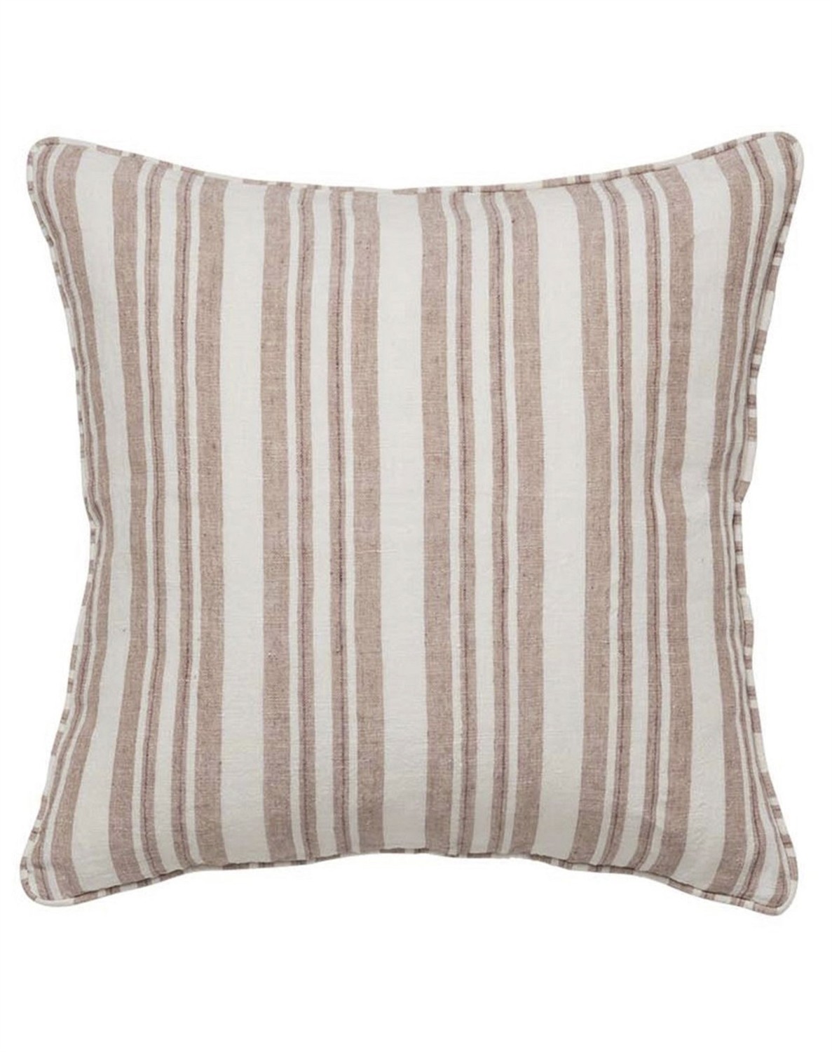 Lilly Stripe Linen Pude - Magnolia - 50 x 50 Cm